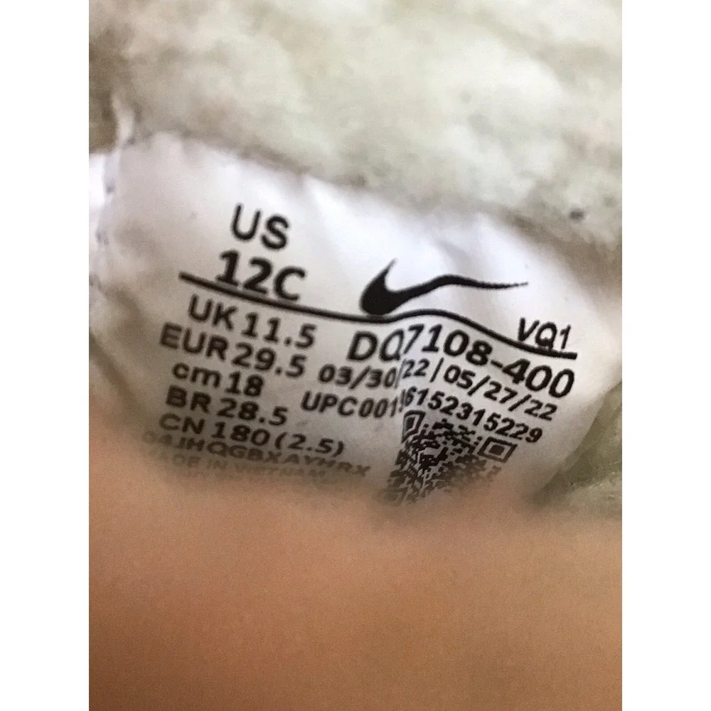 Nike Kids Flex Advance SE PS Paw prints Glacier Blue Size 12 12C Boot DQ7108-400